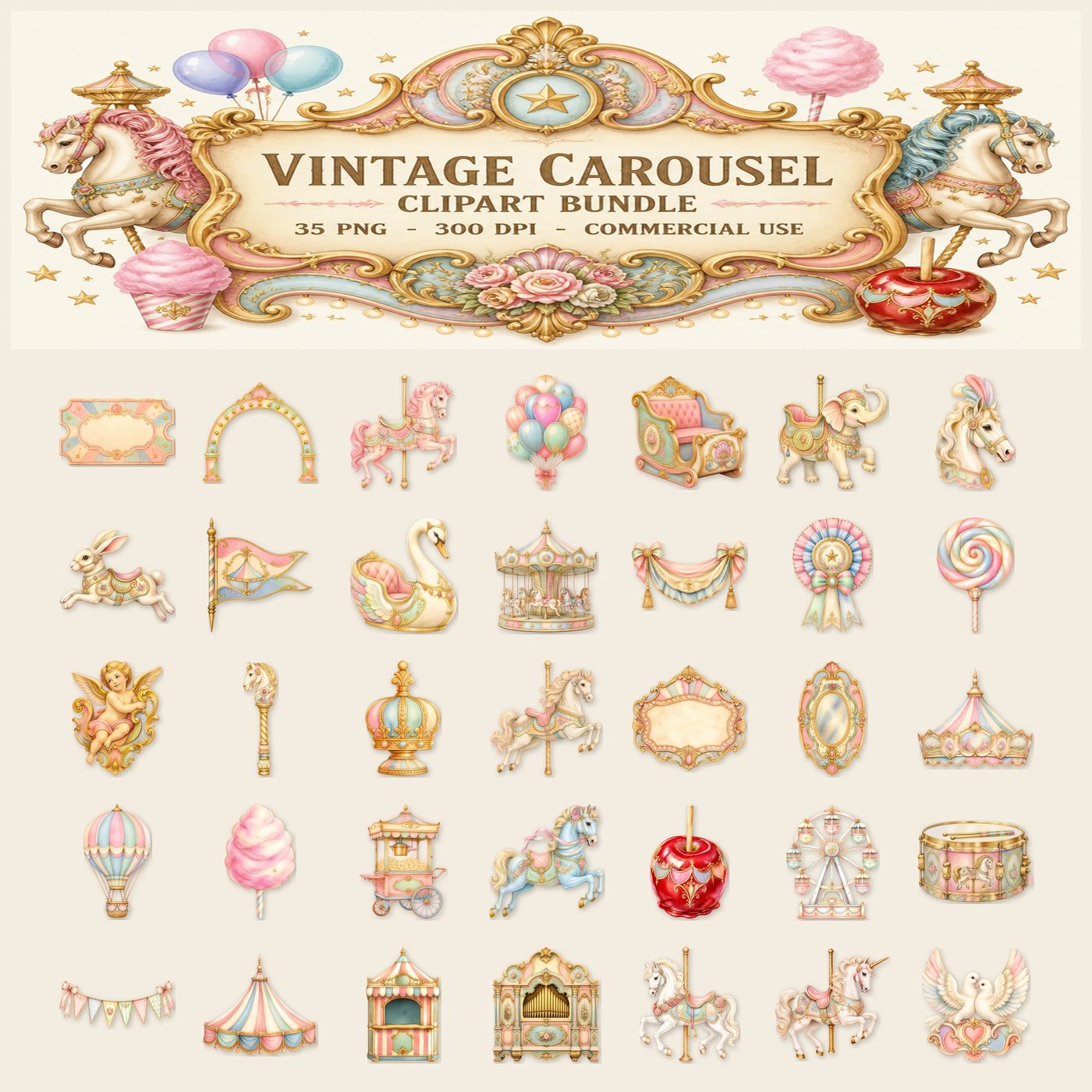 Vintage Carousel — Full set