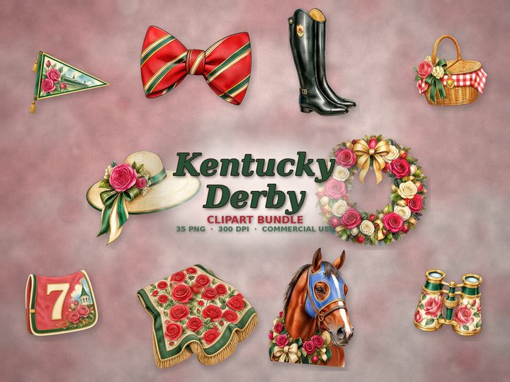 Kentucky Derby clipart bundle