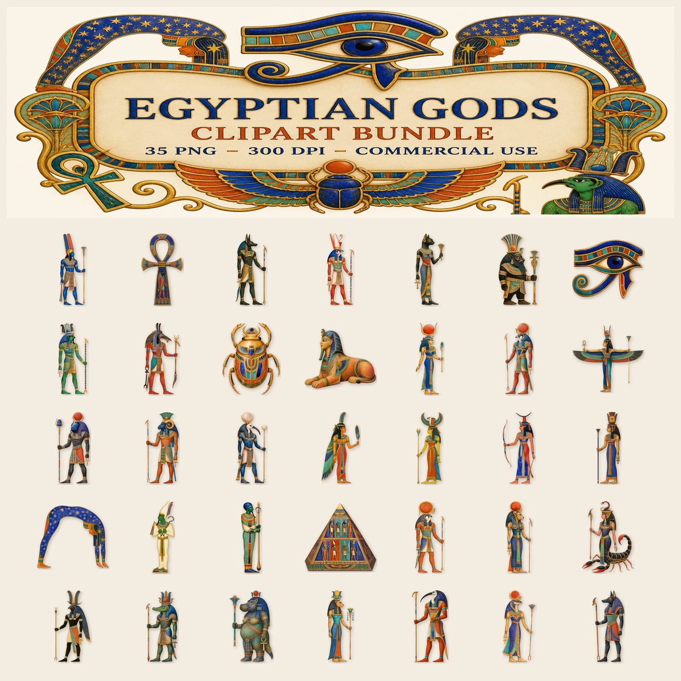 Egyptian Gods — Full set