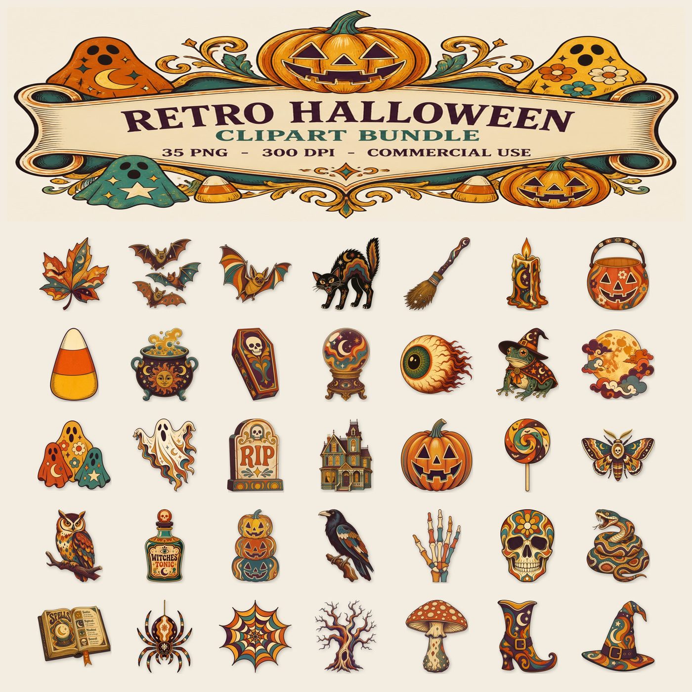 Retro Halloween — Full set