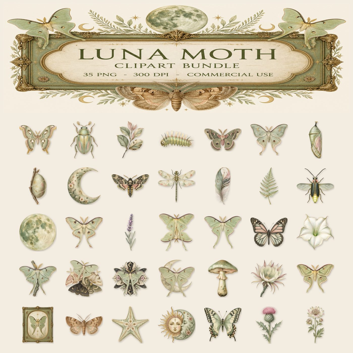 Luna Moth — Full set