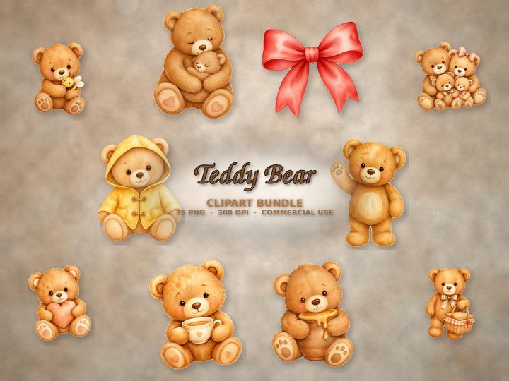 Teddy Bear clipart bundle