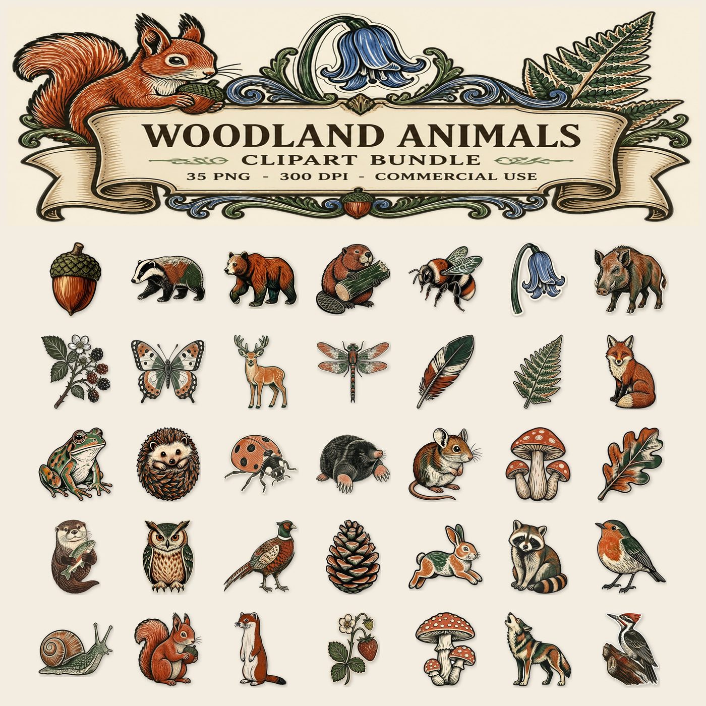 Woodland Animals — Full set
